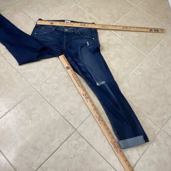 Hudson Jeans Womens 30 Bacara Straight Crop Mid Rise Light Wash Denim distressed - Picture 9 of 16